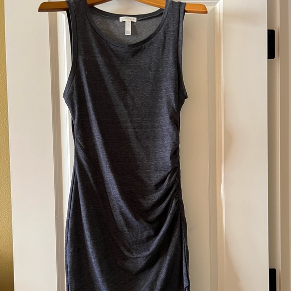 Nordstrom New Sleeveless BodyCon Dress, Navy Denim Blue, fits as a SMALL - Picture 2 of 2